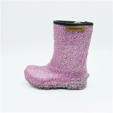 Botas de chuva de glitter rosa